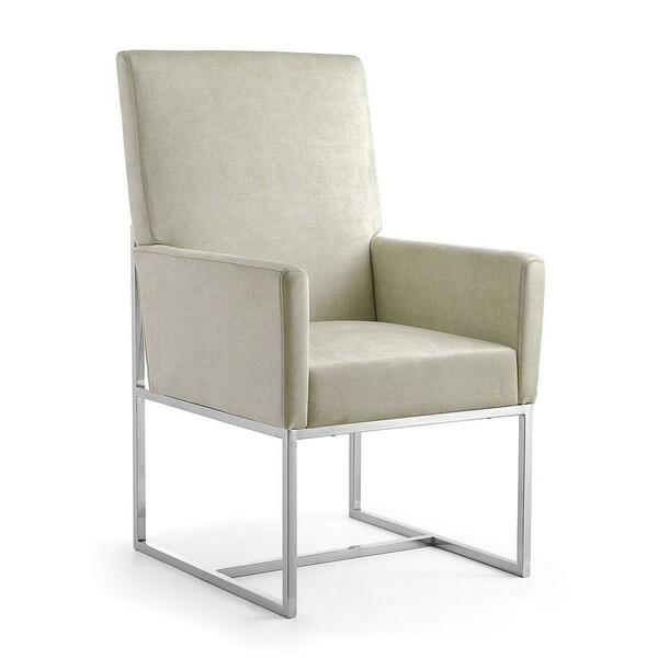 Designed To Furnish Element Champagne Velvet Dining Armchair, 41.54 x 23.74 x 26.81 in. DE3059119